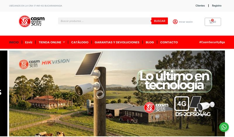 Sitio web de CasmSecurity S.A.S. desarrollado por Lulo Web