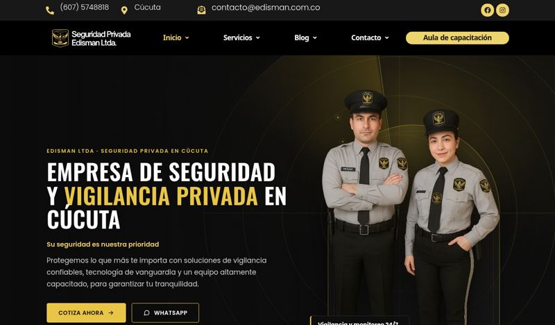Sitio web de EDISMAN Ltda. desarrollado por Lulo Web